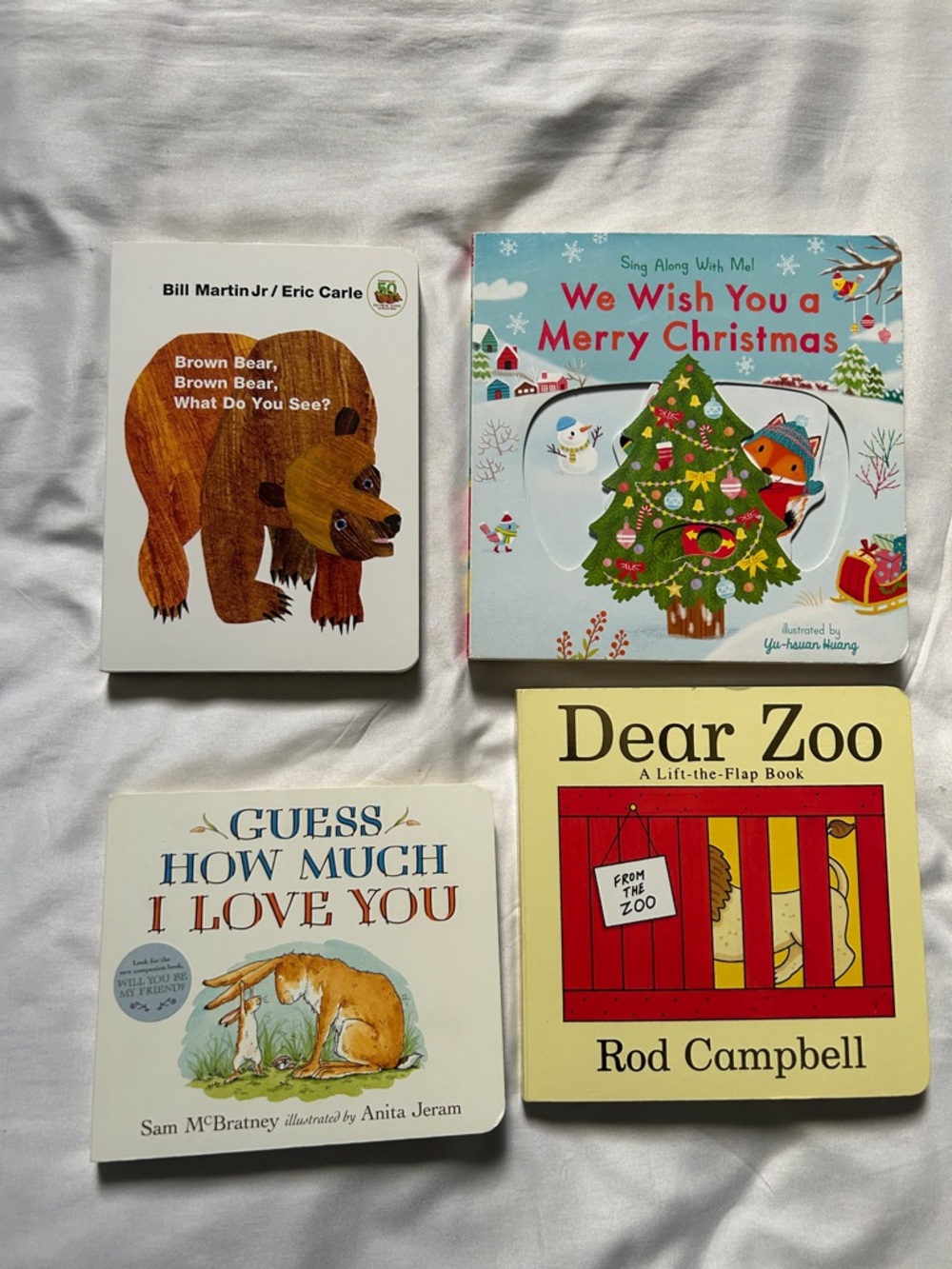 Brown bear board book lot: Guess How Much I love you, Zoo, Merry Christmas
